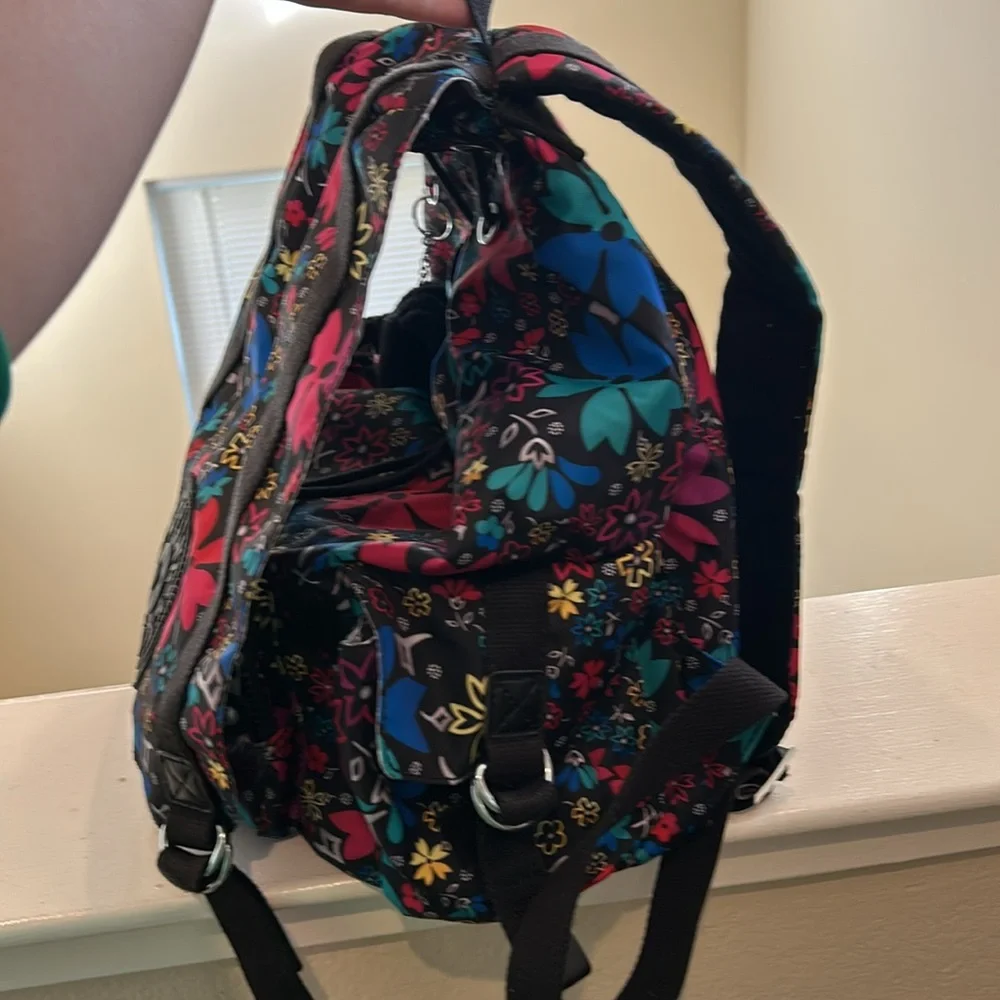 Kipling Ravier Multicolor Floral Large Backpack - Very Good Condition - Picture 5 of 11